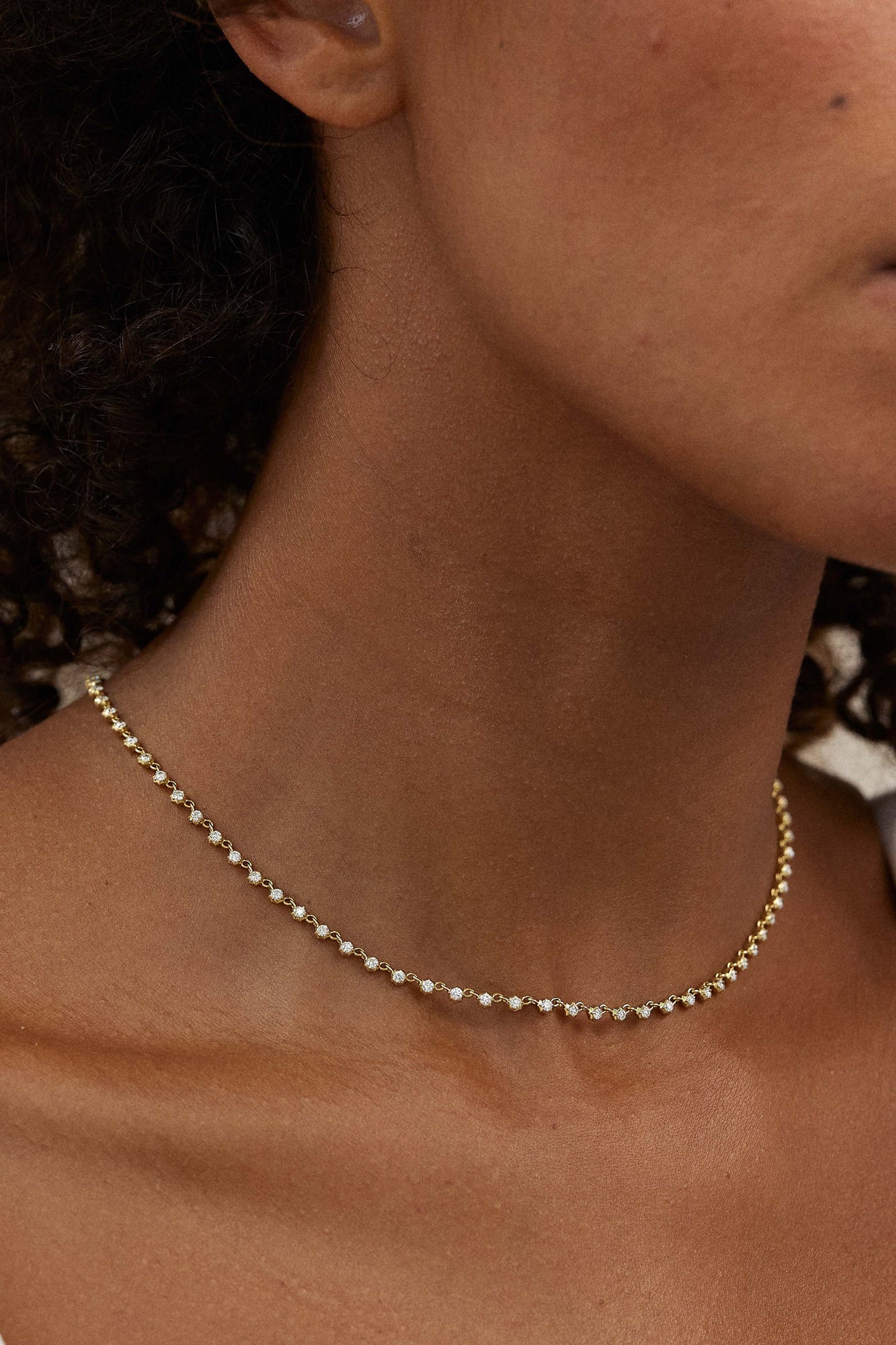 JADE TRAU-Small Sophisticate Riviera Necklace-YELLOW GOLD