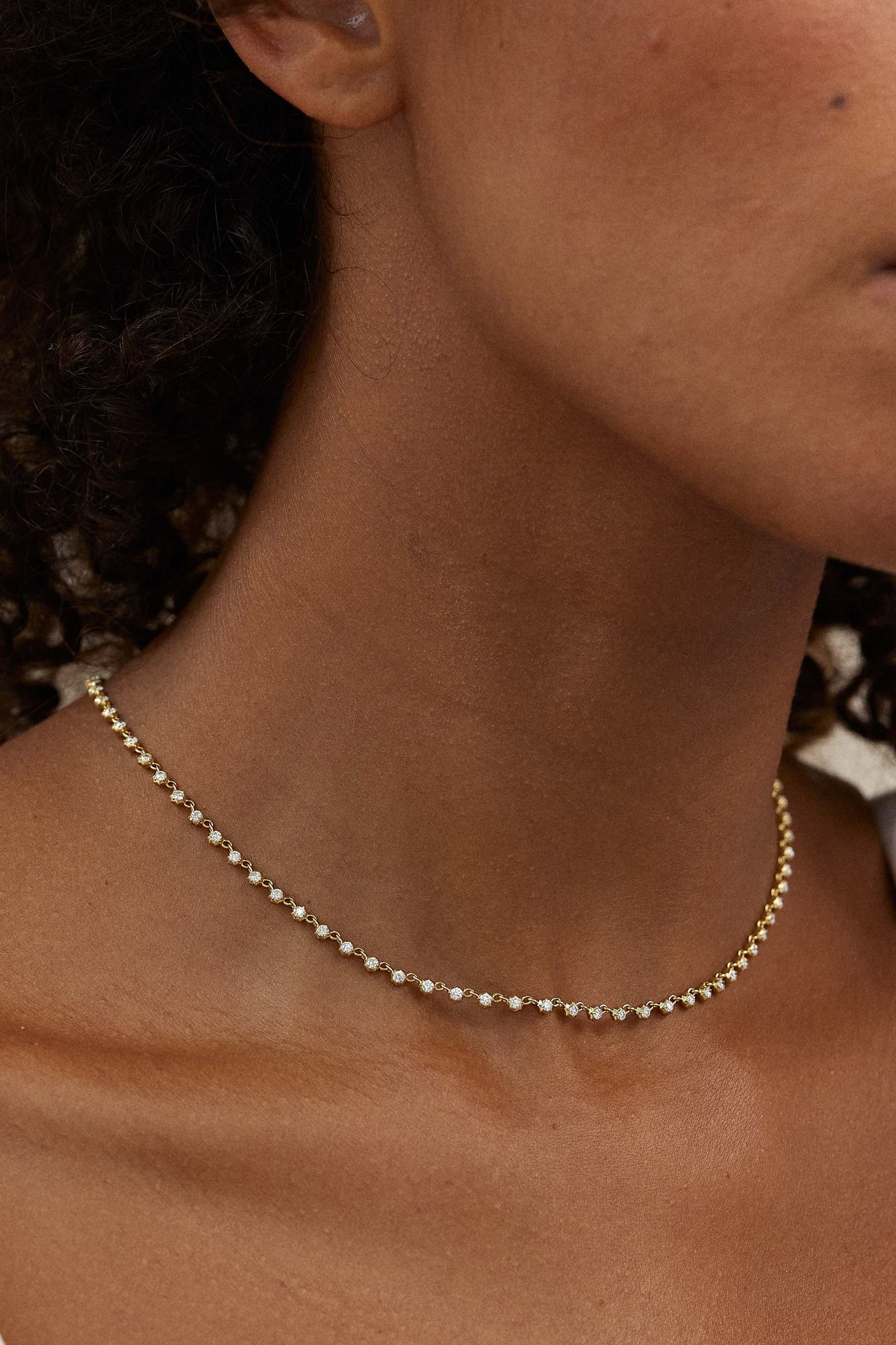 JADE TRAU-Small Sophisticate Riviera Necklace-YELLOW GOLD