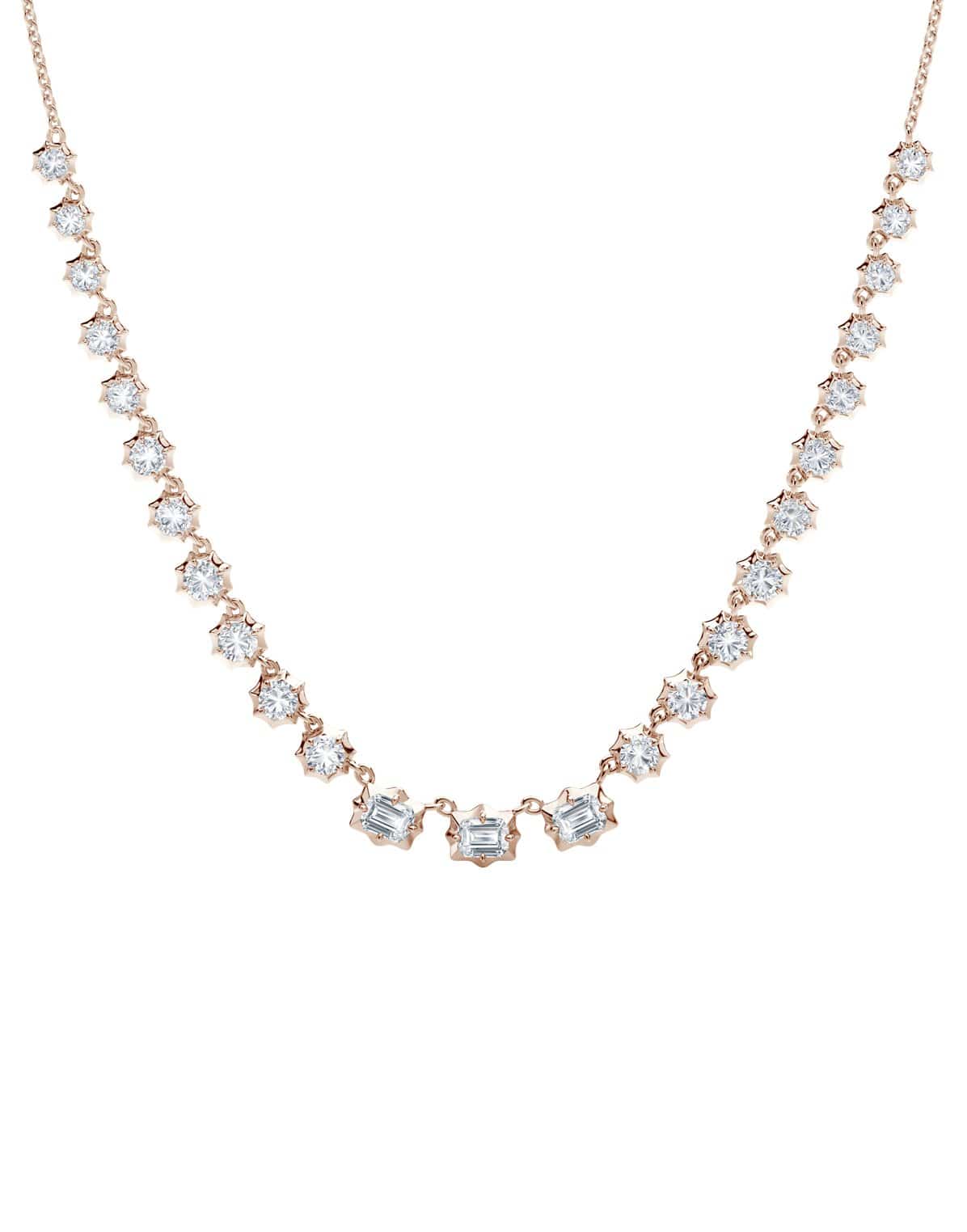 JADE TRAU-Vanguard Diamond Riviera Necklace-YELLOW GOLD