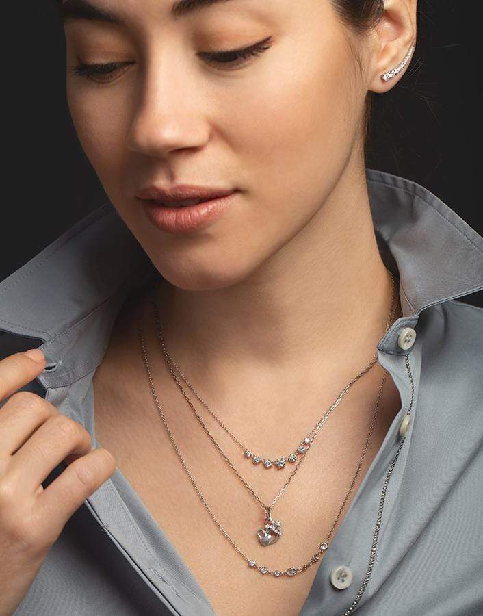 JADE TRAU-Aquarius Charm Pendant-WHITE GOLD