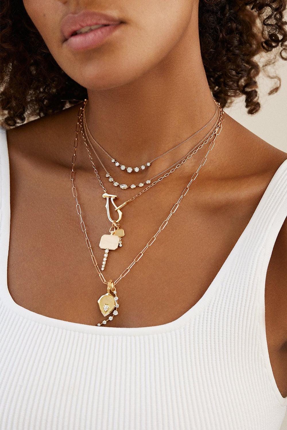 JADE TRAU-Catherine Key Charm-YELLOW GOLD