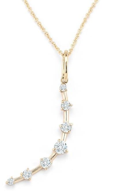 JADE TRAU-Diamond Crescent Charm-YELLOW GOLD