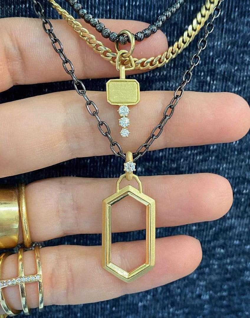 JADE TRAU-Tatum Frame Charm-YELLOW GOLD