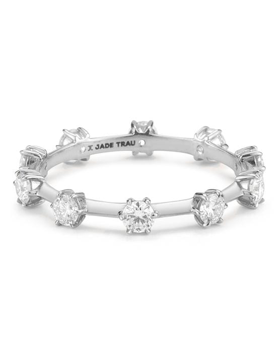 JADE TRAU-Medium Diamond Kismet Band-WHITE GOLD
