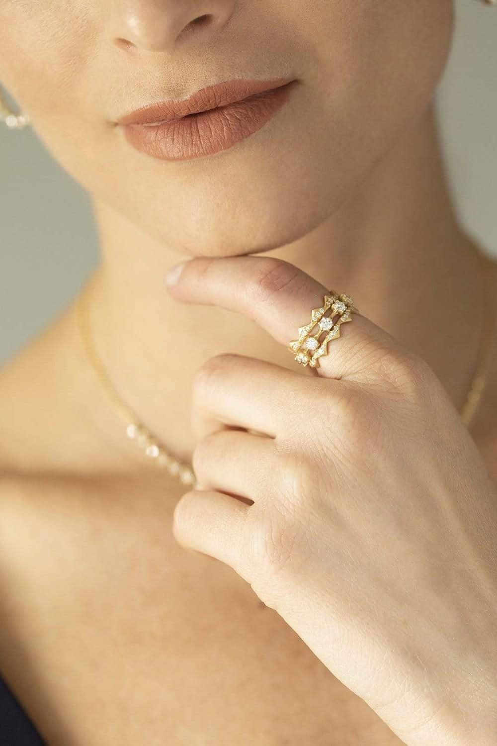 JADE TRAU-Clara Diamond Band-YELLOW GOLD
