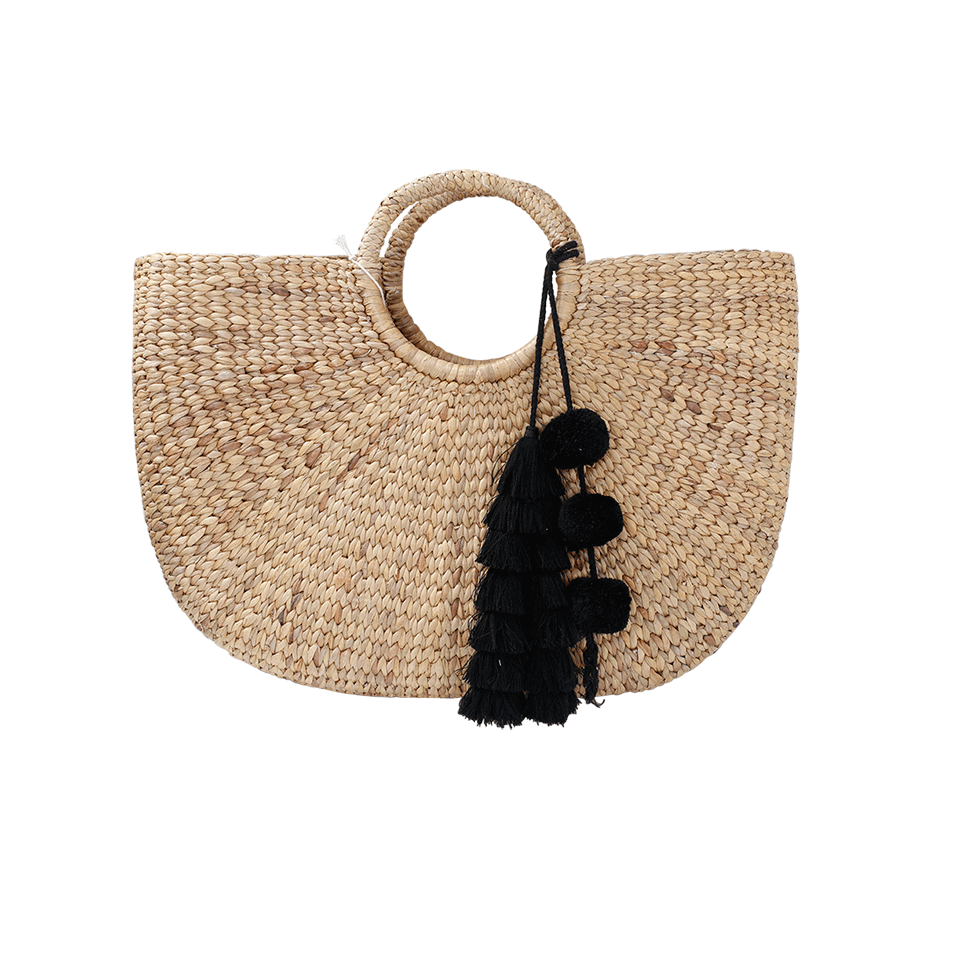 JADETRIBE-Tassle Basket Bag-BLACK