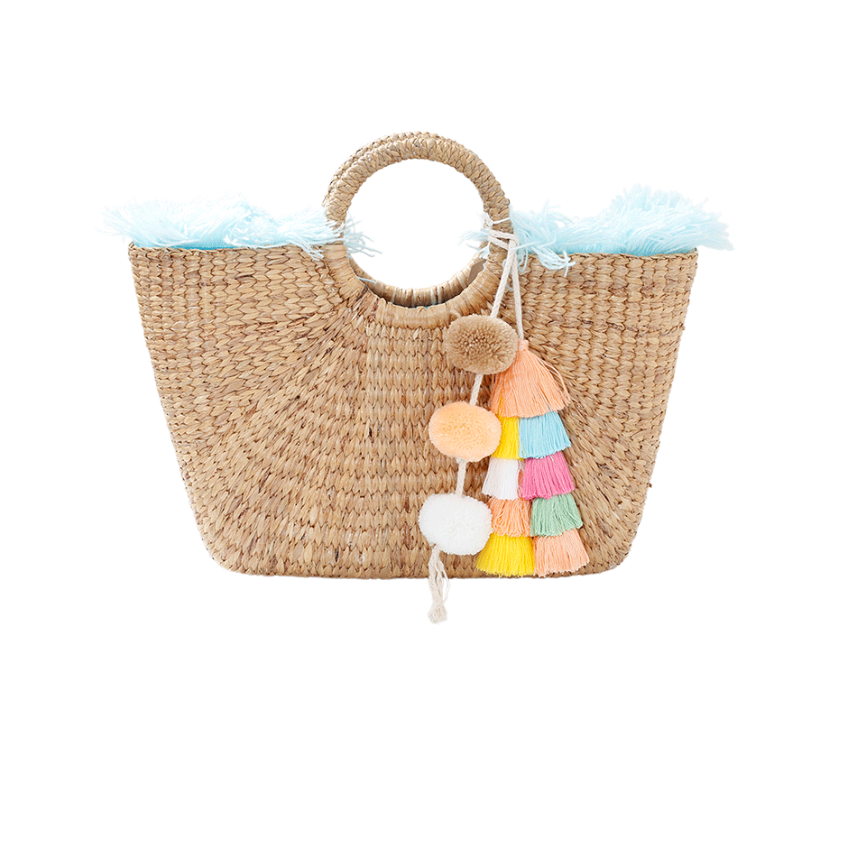 JADETRIBE-Fringe Basket Bag-SKY
