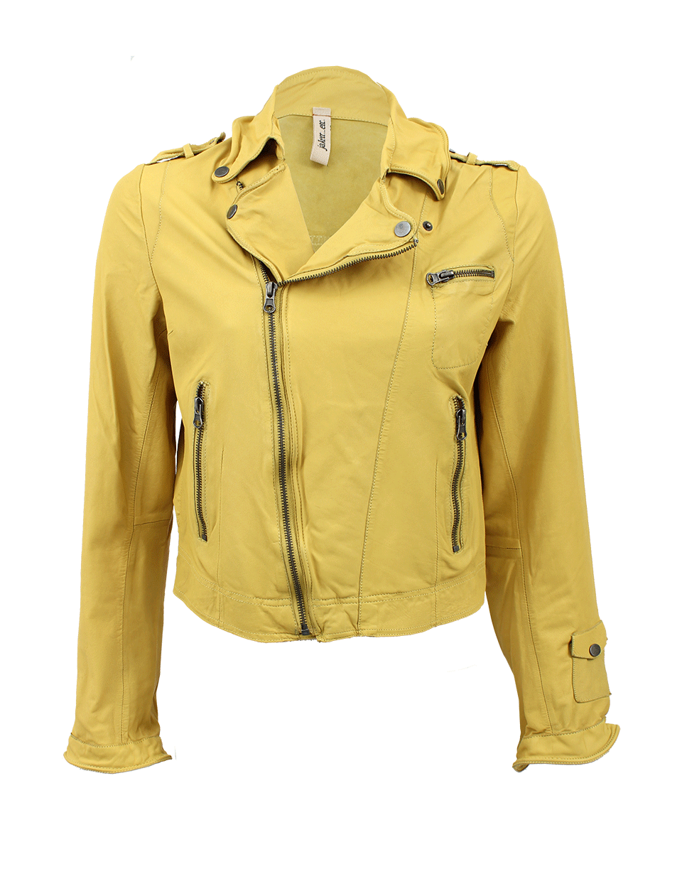 JAKETT-Josey Crop Leather Biker Jacket-