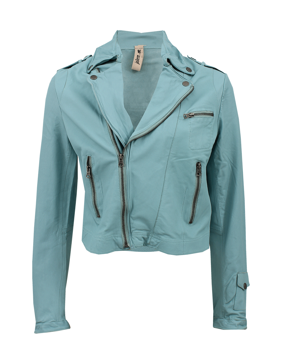 JAKETT-Josey Crop Leather Biker Jacket-