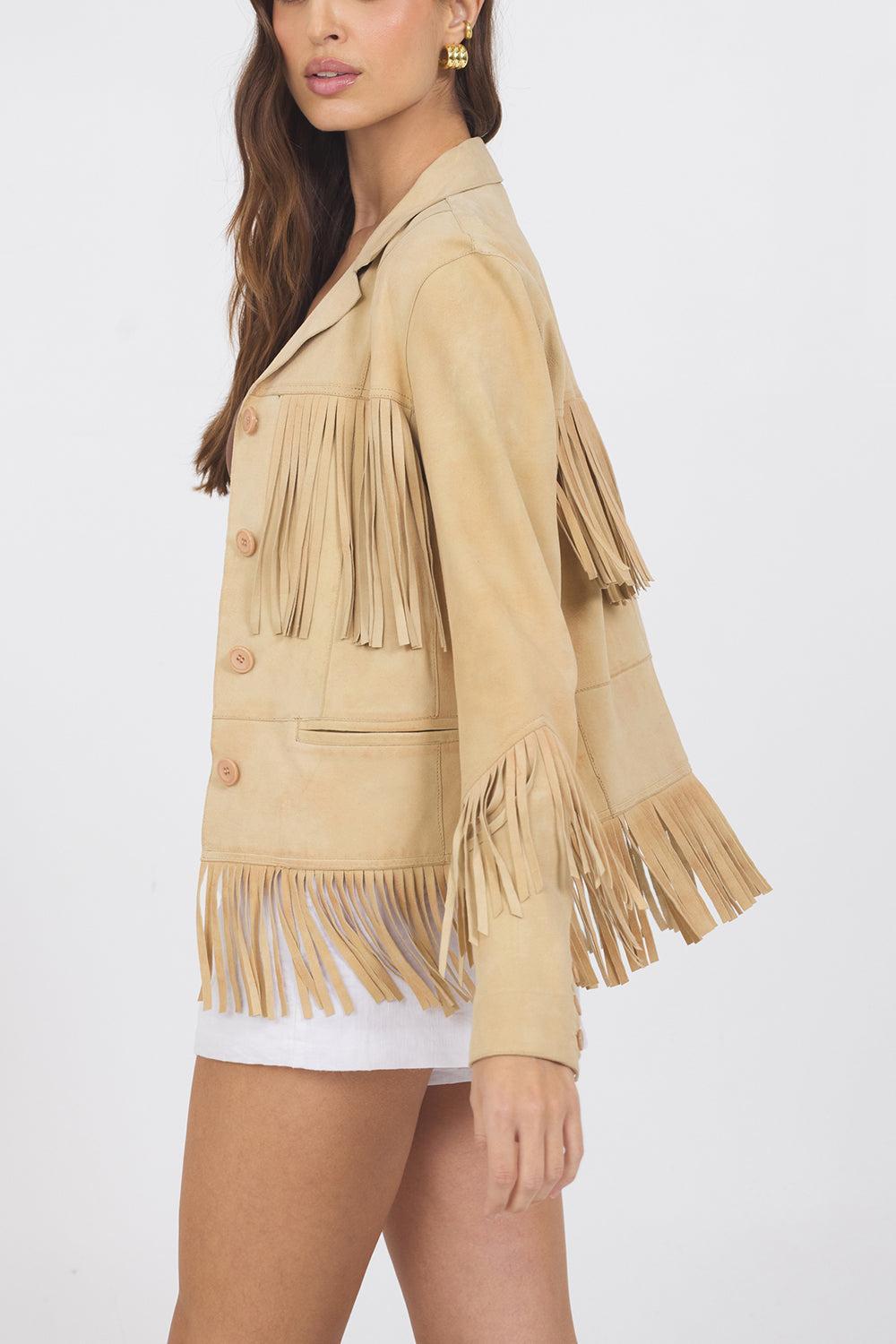 Annie Fringed Jacket-CHAMOIS-S-CLOTHINGJACKETLEATHER-JAKETT