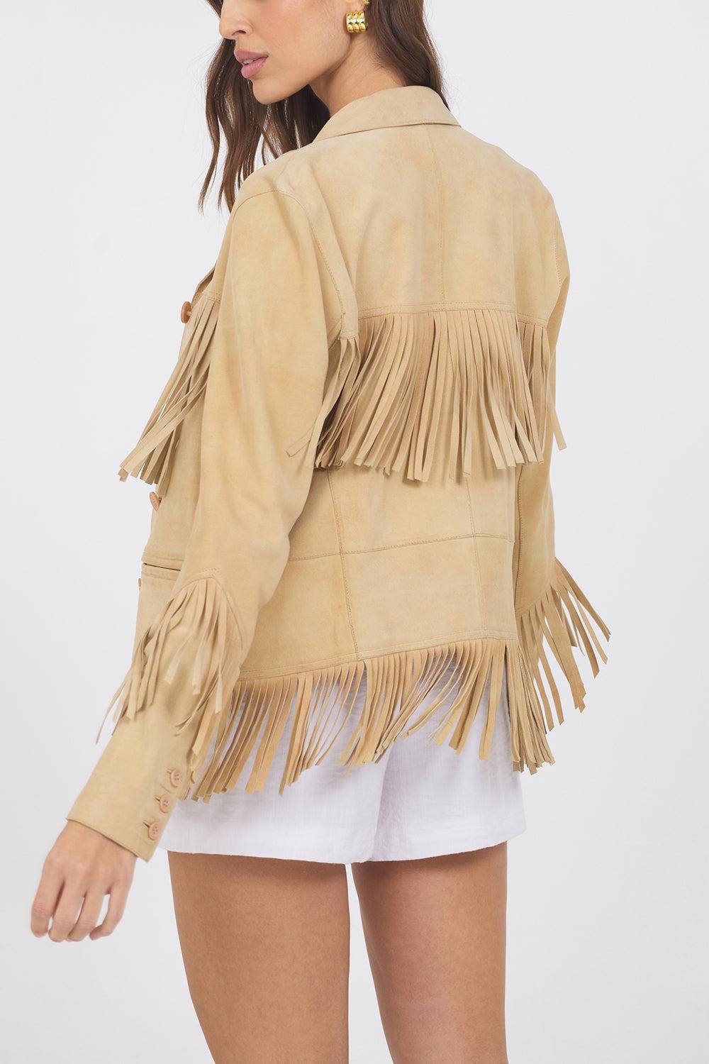 Annie Fringed Jacket-CHAMOIS-S-CLOTHINGJACKETLEATHER-JAKETT
