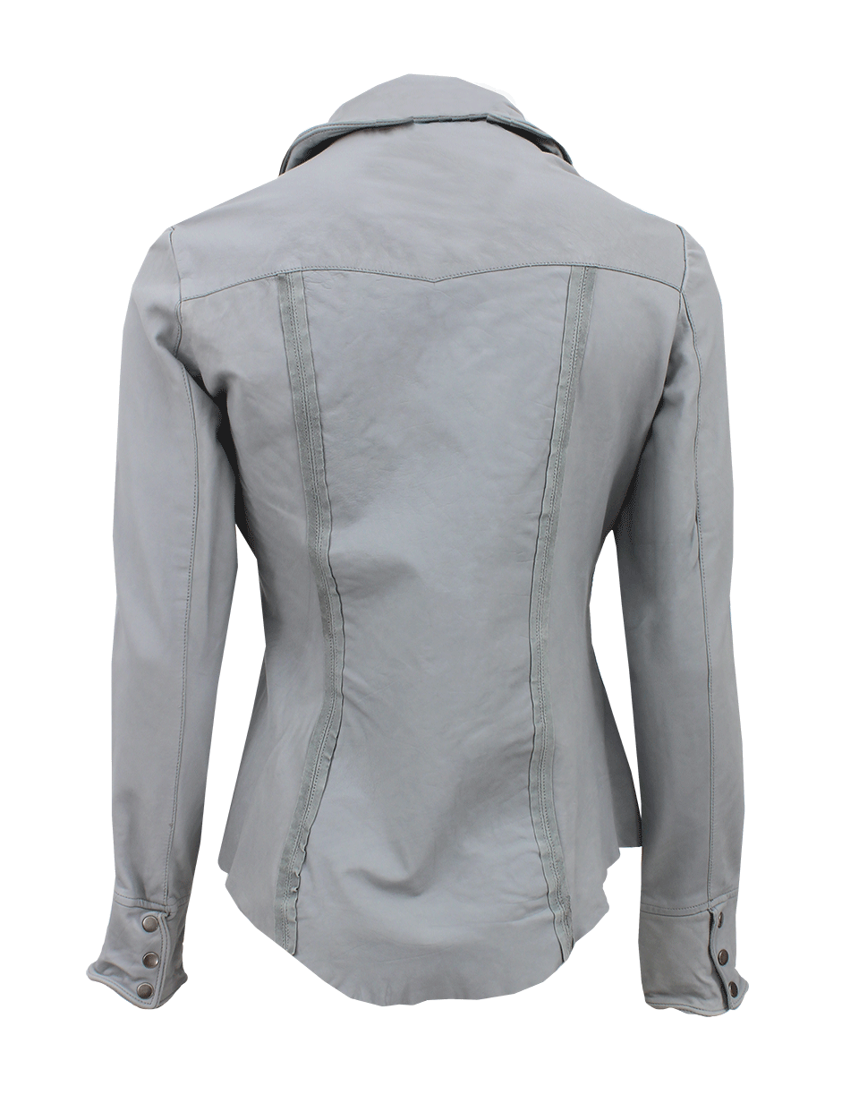 JAKETT-Robin Snap Up Leather Shirt-