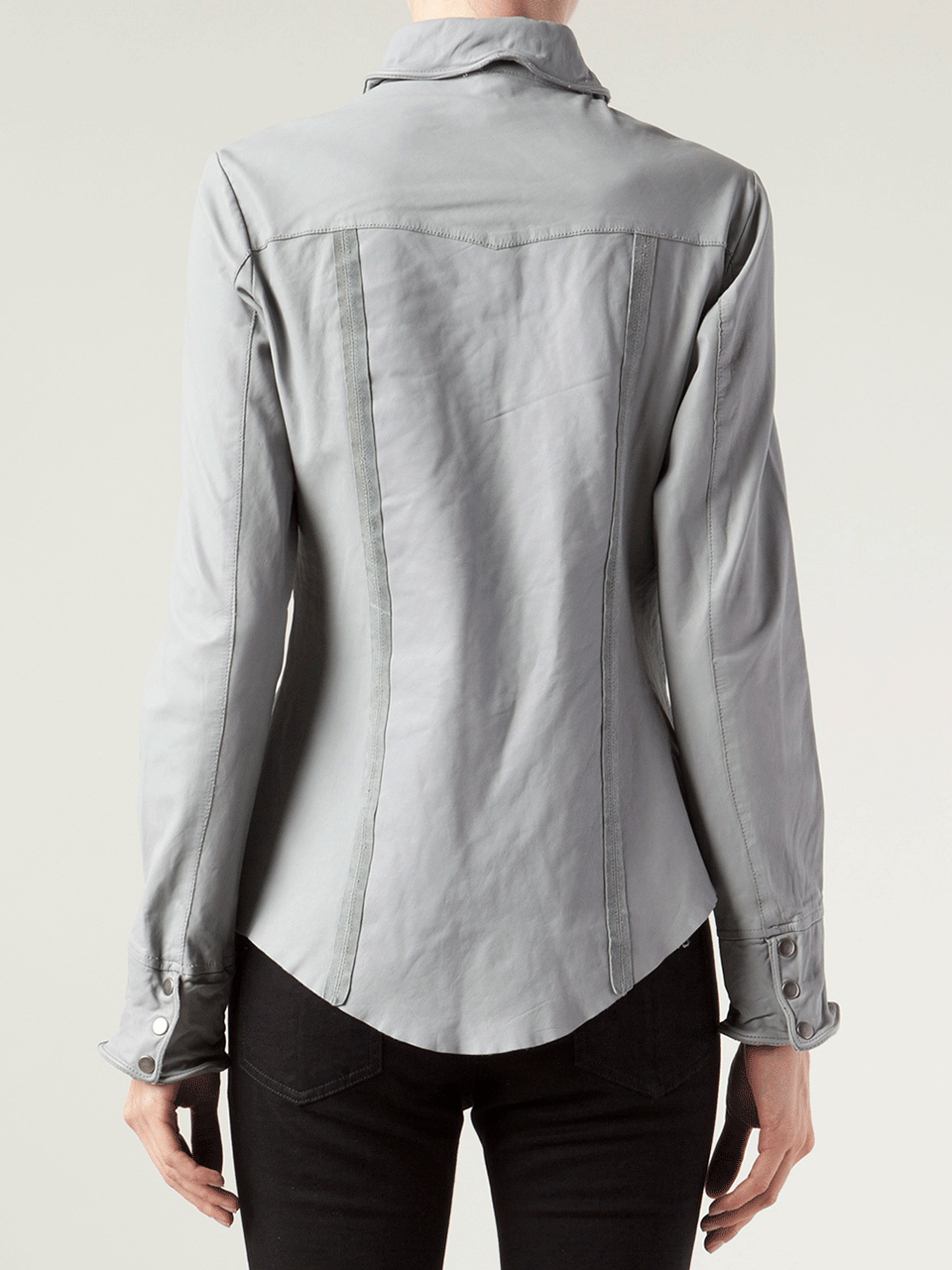 JAKETT-Robin Snap Up Leather Shirt-