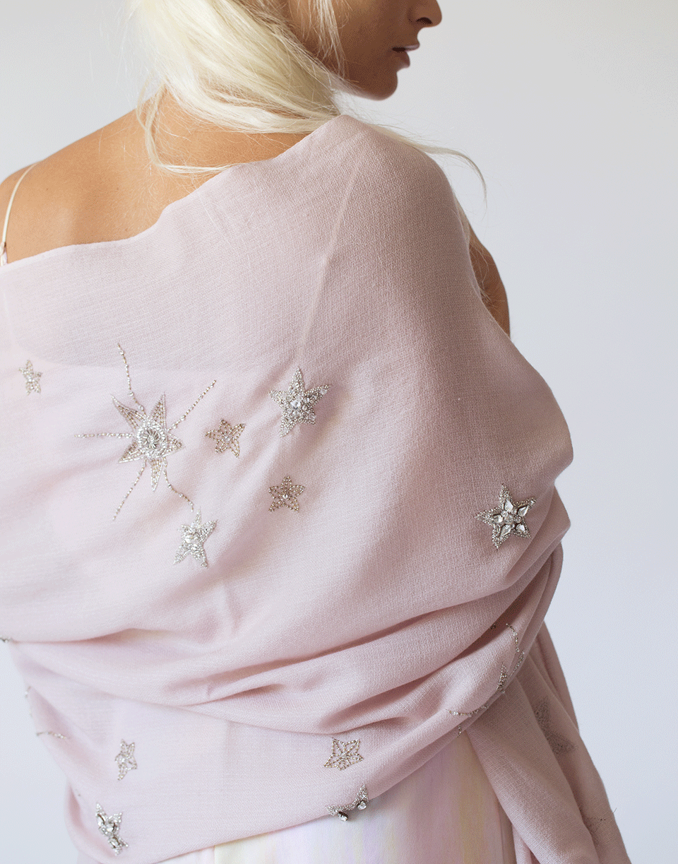 JANAVI INDIA-A Starry Night Scarf-LILAC