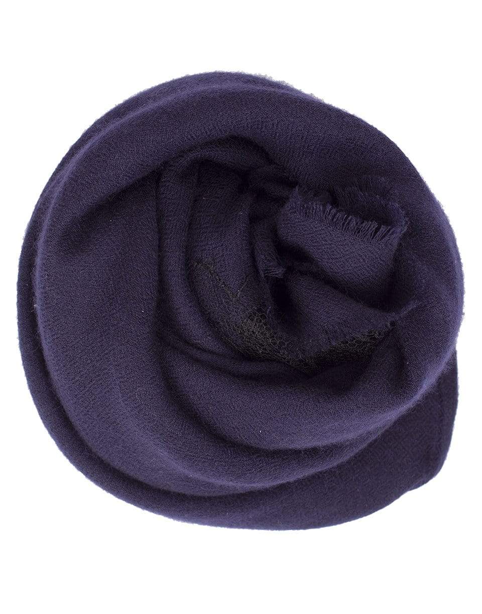 JANAVI INDIA-Lace Panel Scarf-NAVY/BLACK
