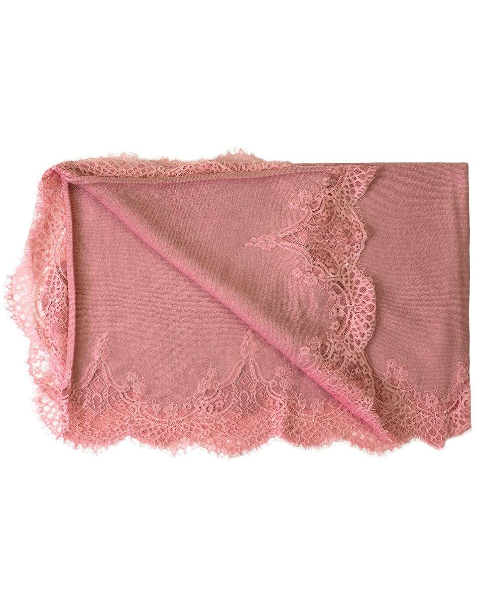 JANAVI INDIA-Lace Inset Scarf - Pink-PINK