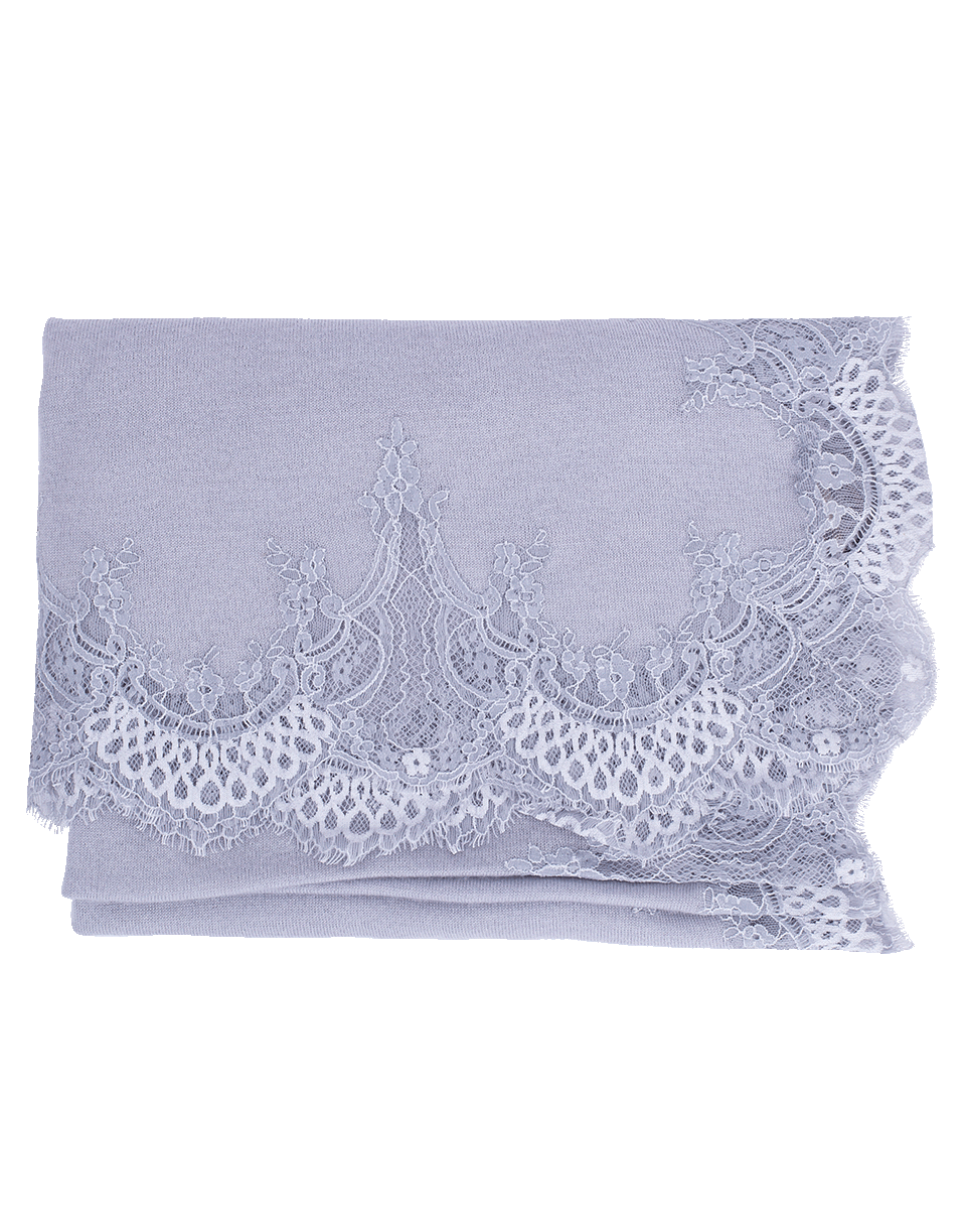 JANAVI INDIA-Lace Border Shawl-LT GREY