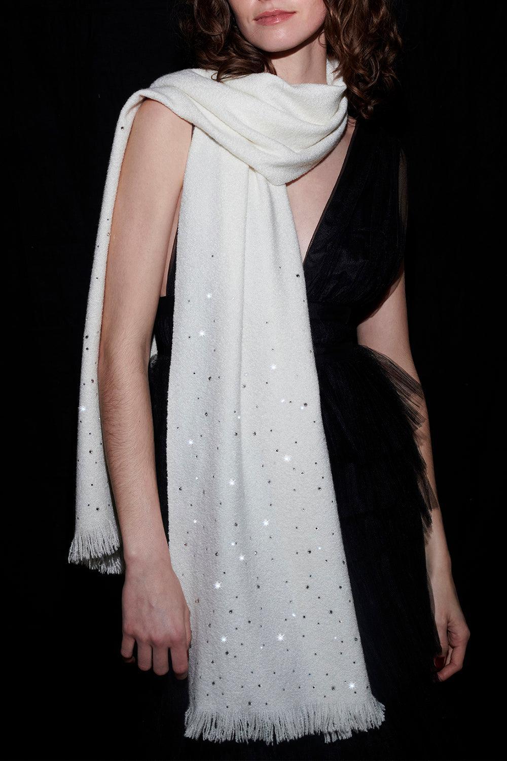 JANE CARR-The Krug Scarf - Blanc De Blanc-BLANC DE BLANC