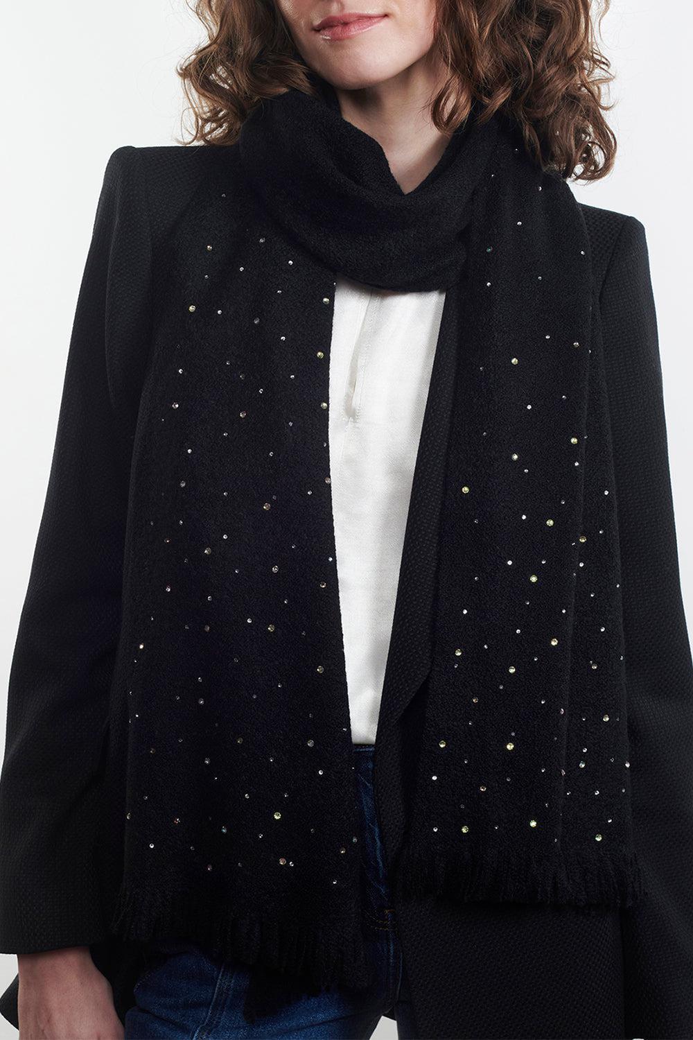 JANE CARR-The Krug Scarf - Noir-NOIR