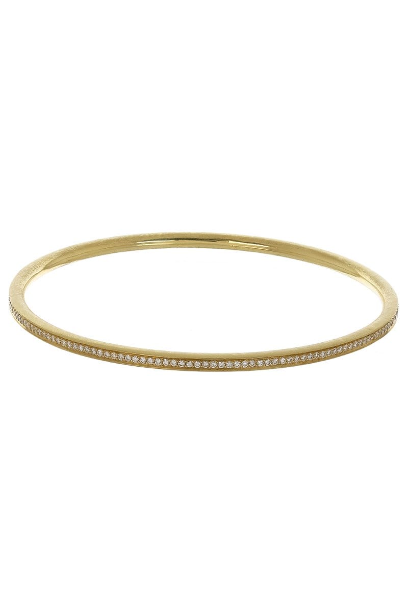 JARED LEHR-Thin Diamond Bangle-YELLOW GOLD