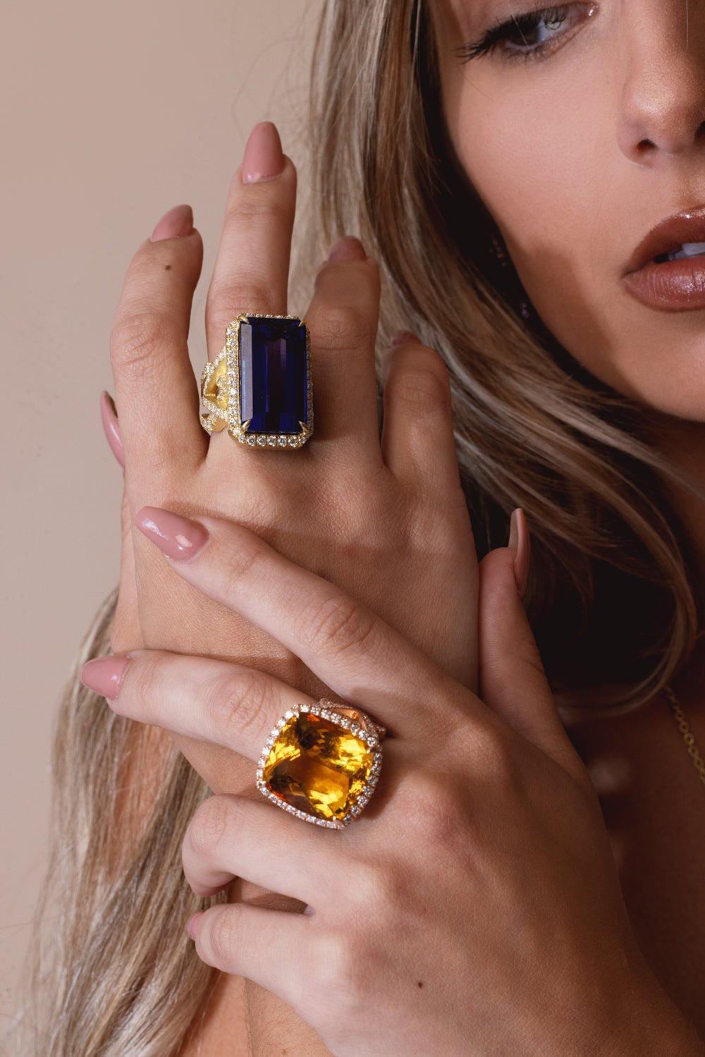 JARED LEHR-Golden Beryl Diamond Ring-ROSE GOLD