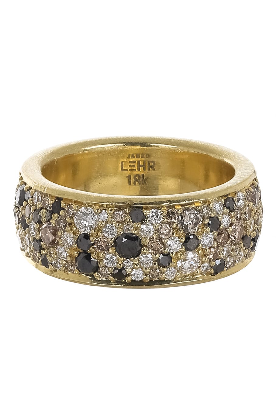 JARED LEHR-Champagne and Black Diamond Eternity Band-YELLOW GOLD