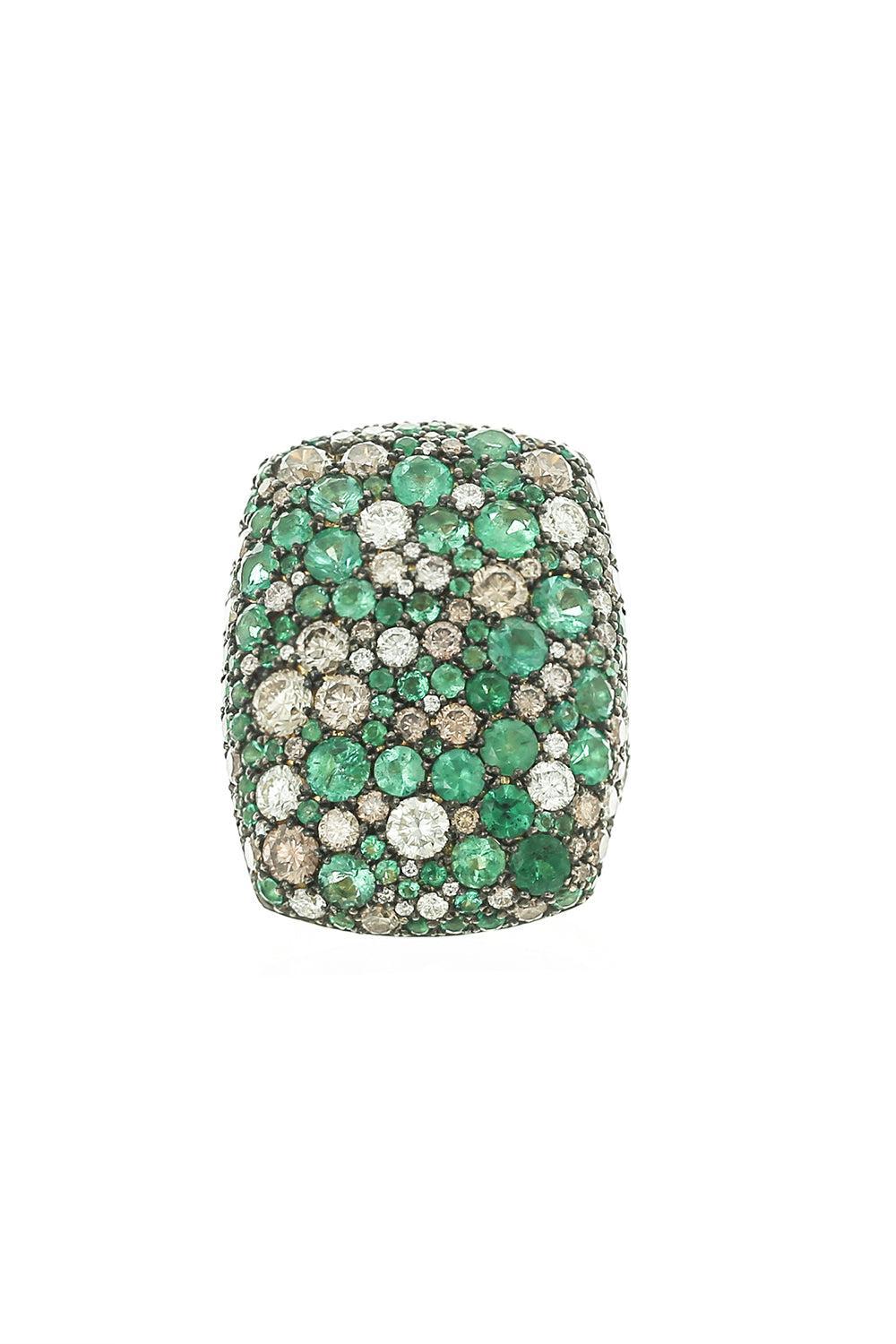 Emerald Diamond Ring-YELLOW GOLD-6.5-JEWELRYFINE JEWELRING-JARED LEHR