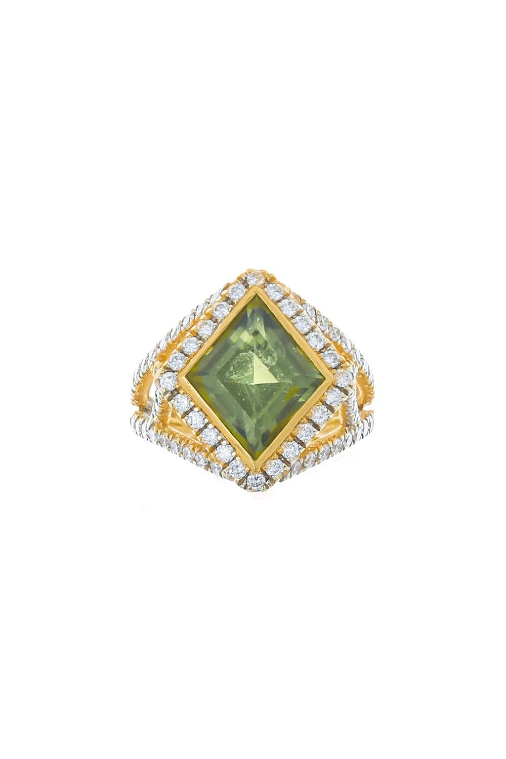 Peridot Diamond Ring-YELLOW GOLD-7.25-JEWELRYFINE JEWELRING-JARED LEHR