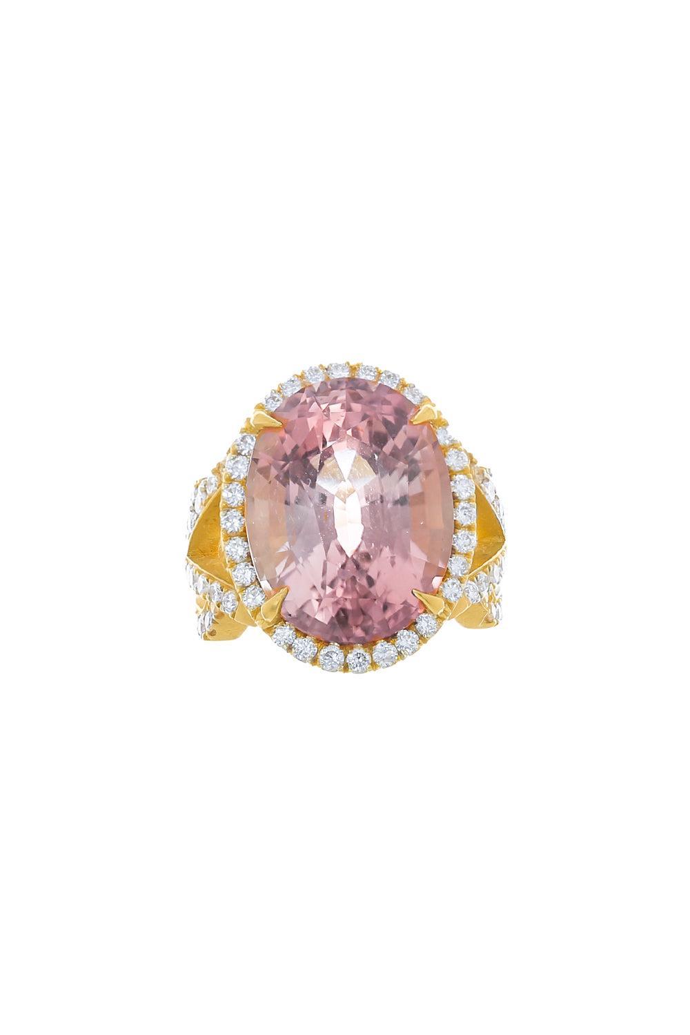 Tourmaline Diamond Ring-YELLOW GOLD-7.5-JEWELRYFINE JEWELRING-JARED LEHR