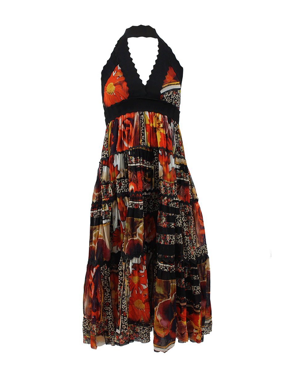 JEAN PAUL GAULTIER SOLIEL-Halter Print Dress-
