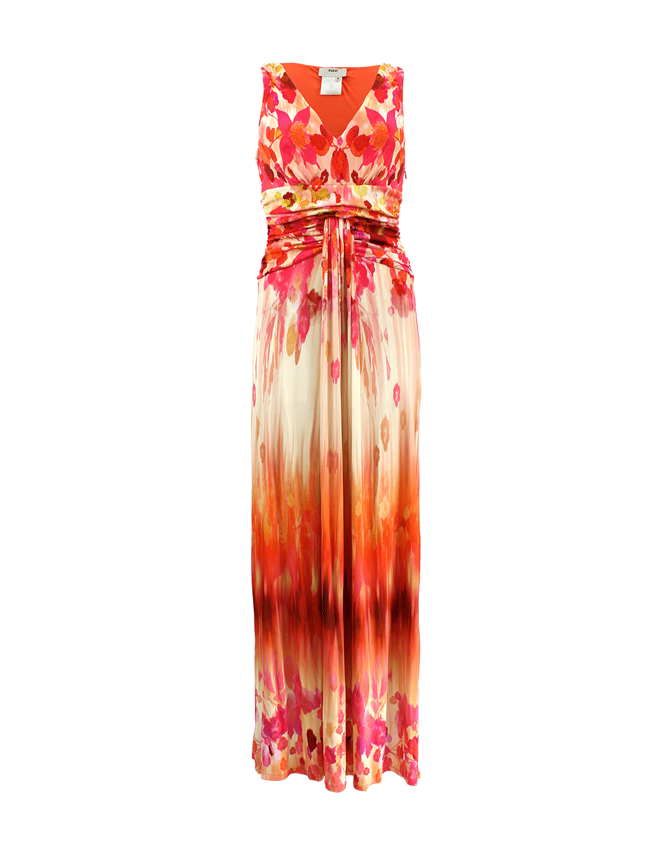 JEAN PAUL GAULTIER SOLIEL-Sleeveless Scoop Neck Floral Print Dress-