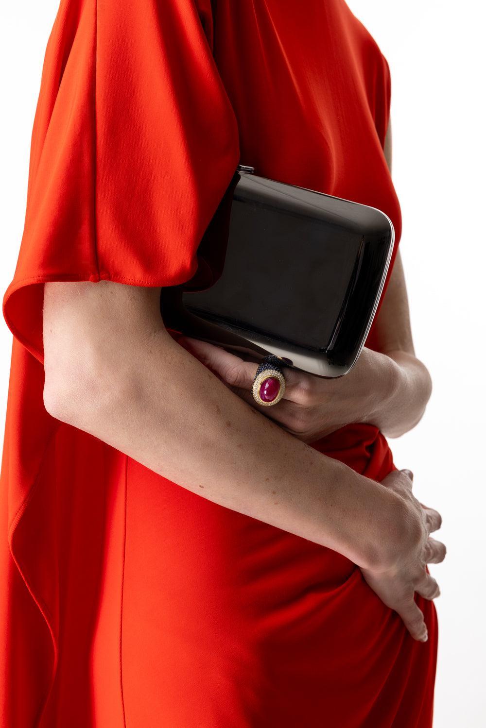 Finley Clutch - Black Chrome-BLKCHROM-HANDBAGCLUTCHES-JEFFREY LEVINSON