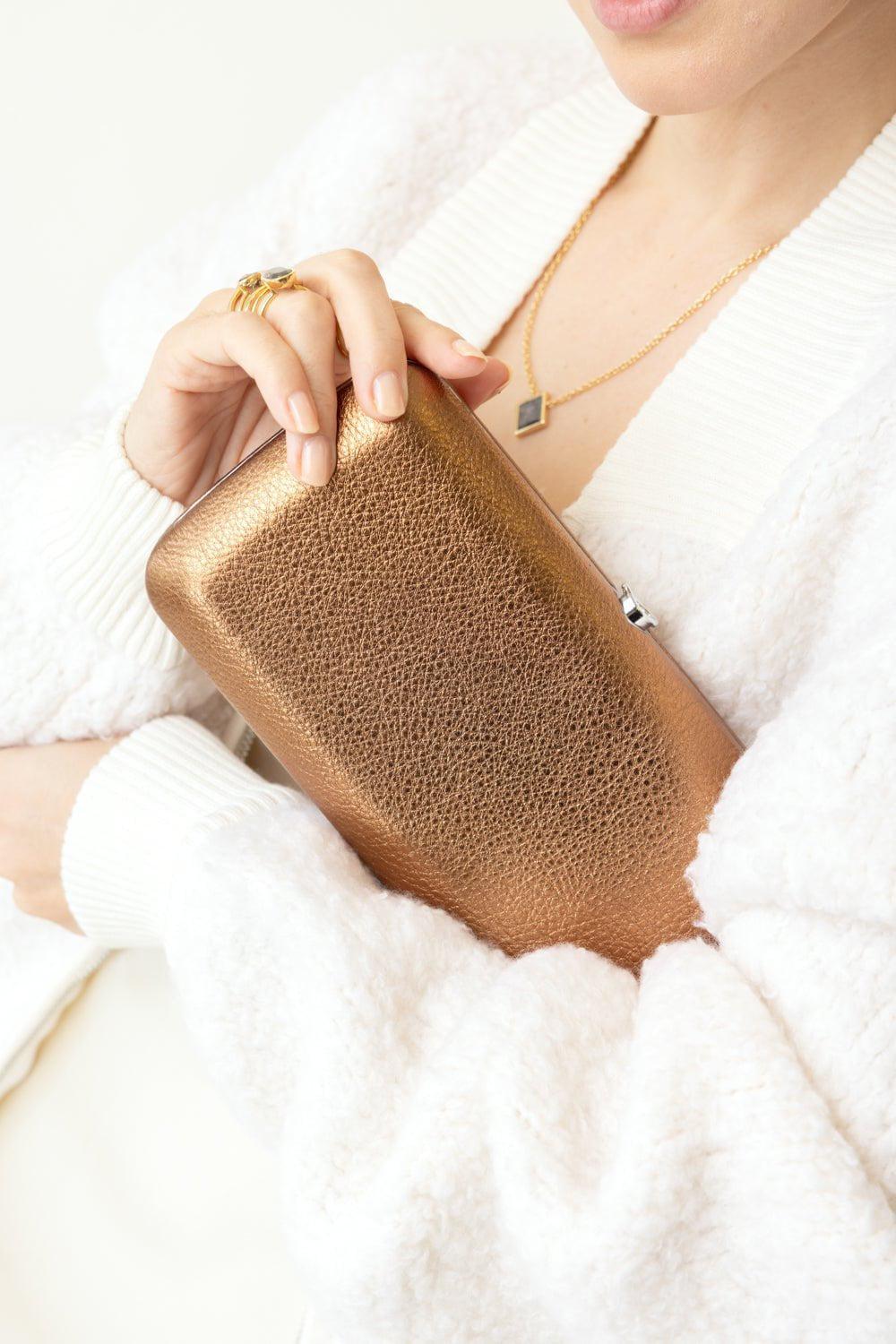 JEFFREY LEVINSON-Finley Clutch - Bronze-BRONZE