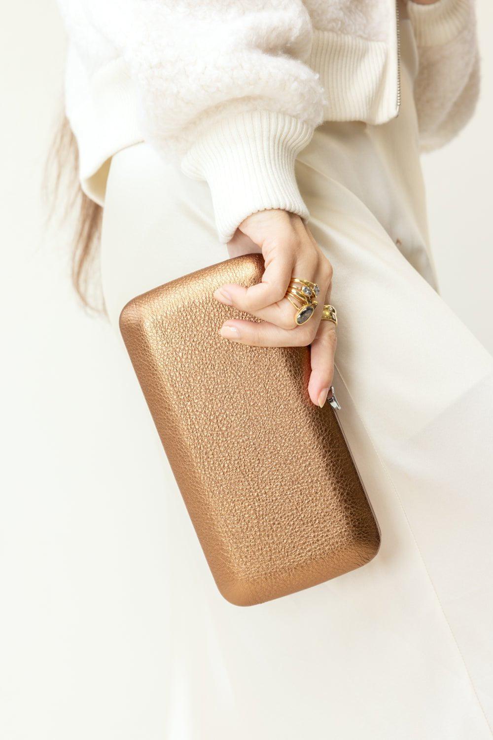 JEFFREY LEVINSON-Finley Clutch - Bronze-BRONZE