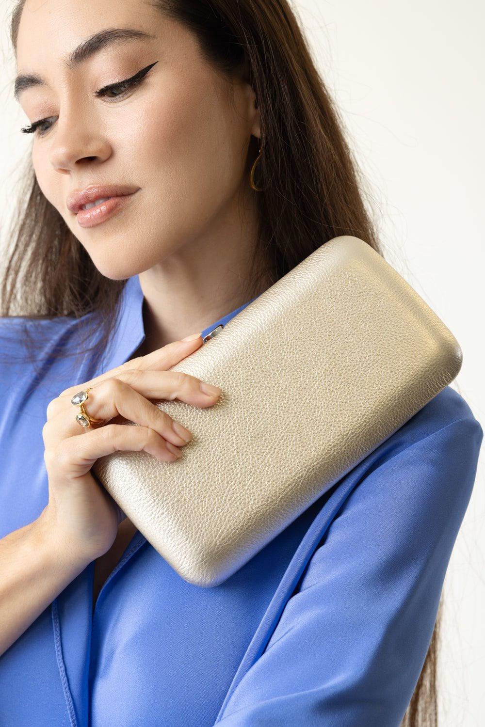 JEFFREY LEVINSON-Finley Clutch - Champagne-CHAMPGNE
