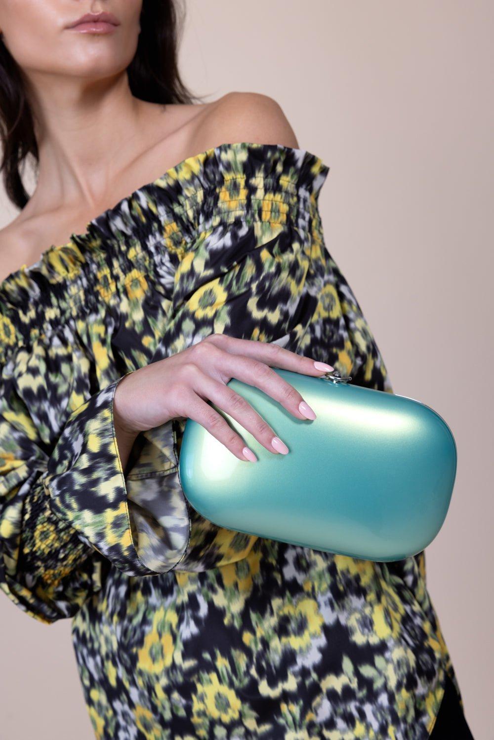 JEFFREY LEVINSON-Elina Plus Clutch - Iced Mint-ICEDMINT