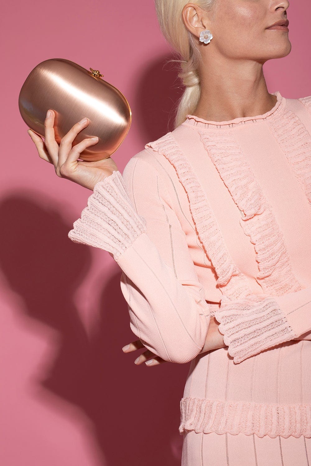 JEFFREY LEVINSON-Elina Clutch - Rosegold-ROSE GOLD