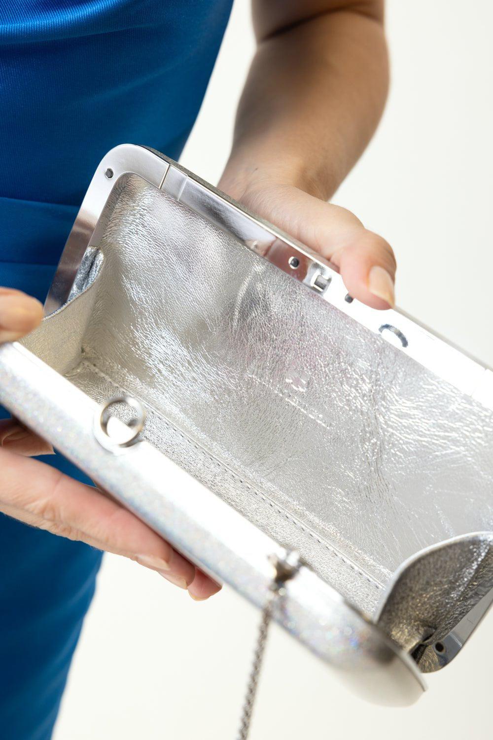 JEFFREY LEVINSON-Finley Clutch - Silver Rainbow Stardust-SLRNBWST