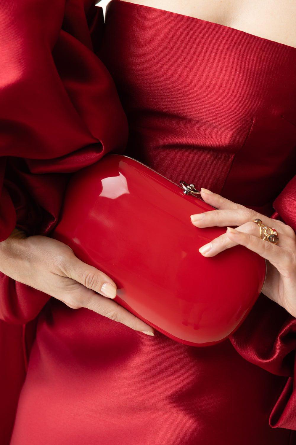 JEFFREY LEVINSON-Elina Plus Clutch - Touring Red-TOURGRED
