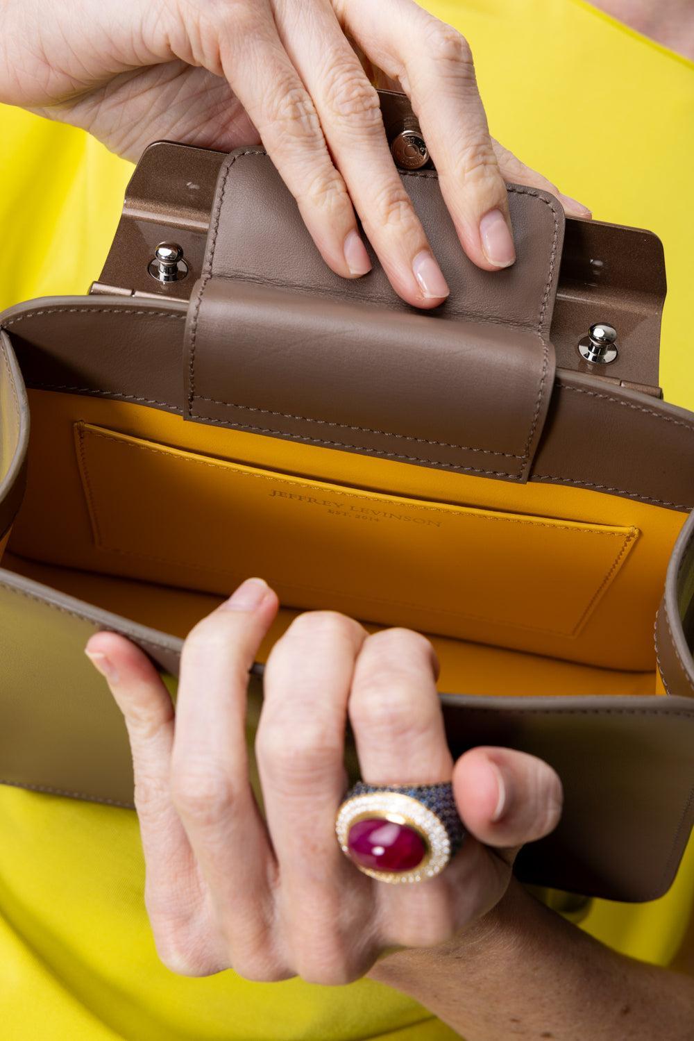 Andie Top Handle Bag - Taupe-TAUPE-HANDBAGTOP HANDLE-JEFFREY LEVINSON