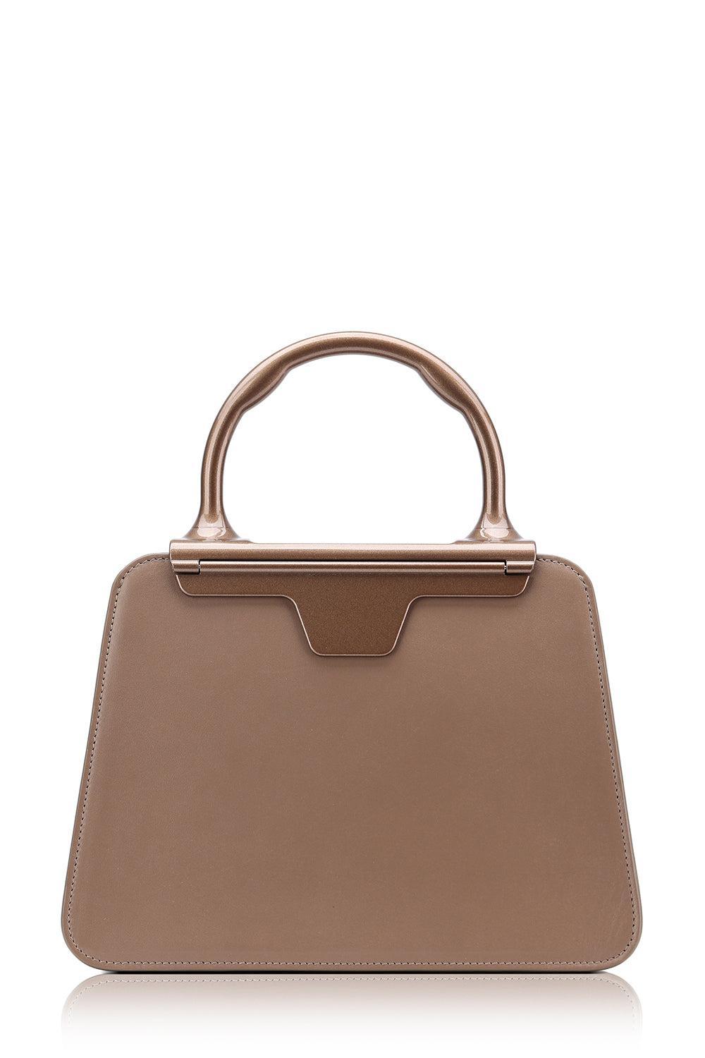 Andie Top Handle Bag - Taupe-TAUPE-HANDBAGTOP HANDLE-JEFFREY LEVINSON