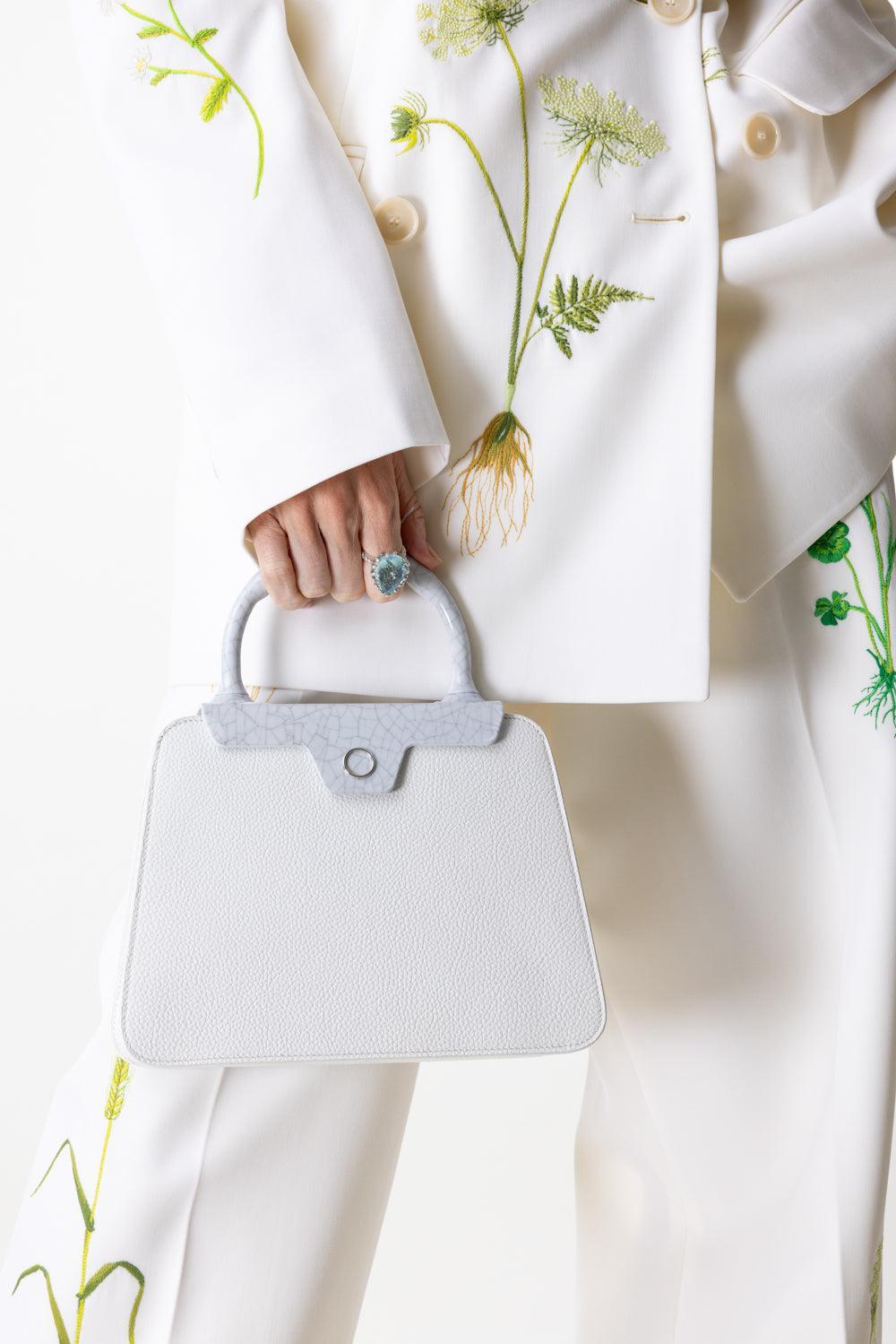 Andie Top Handle Bag - White-WHITE-HANDBAGTOP HANDLE-JEFFREY LEVINSON