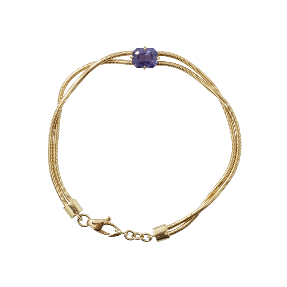 JEMMA WYNNE-Purple Sapphire Revival Bracelet-YELLOW GOLD