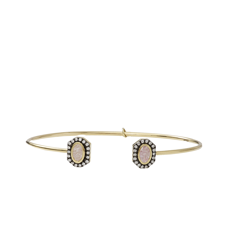 JEMMA WYNNE-Bezel Set Pink Diamond Bangle-YELLOW GOLD