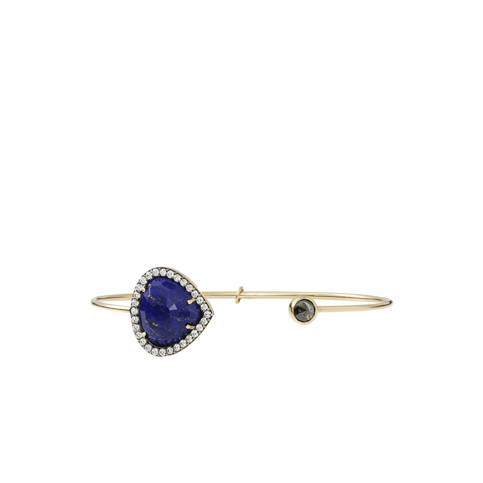 JEMMA WYNNE-Pear Shape Lapis Bangle-YELLOW GOLD