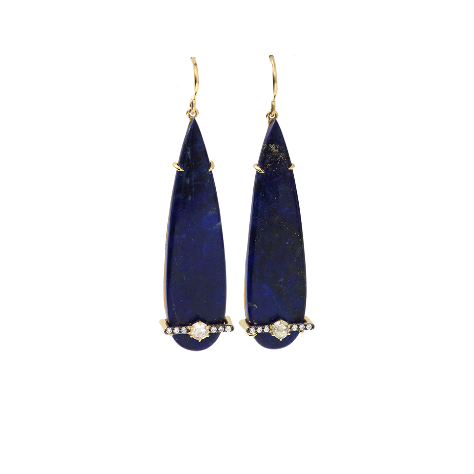 JEMMA WYNNE-Pear Shape Lapis Earrings-YELLOW GOLD