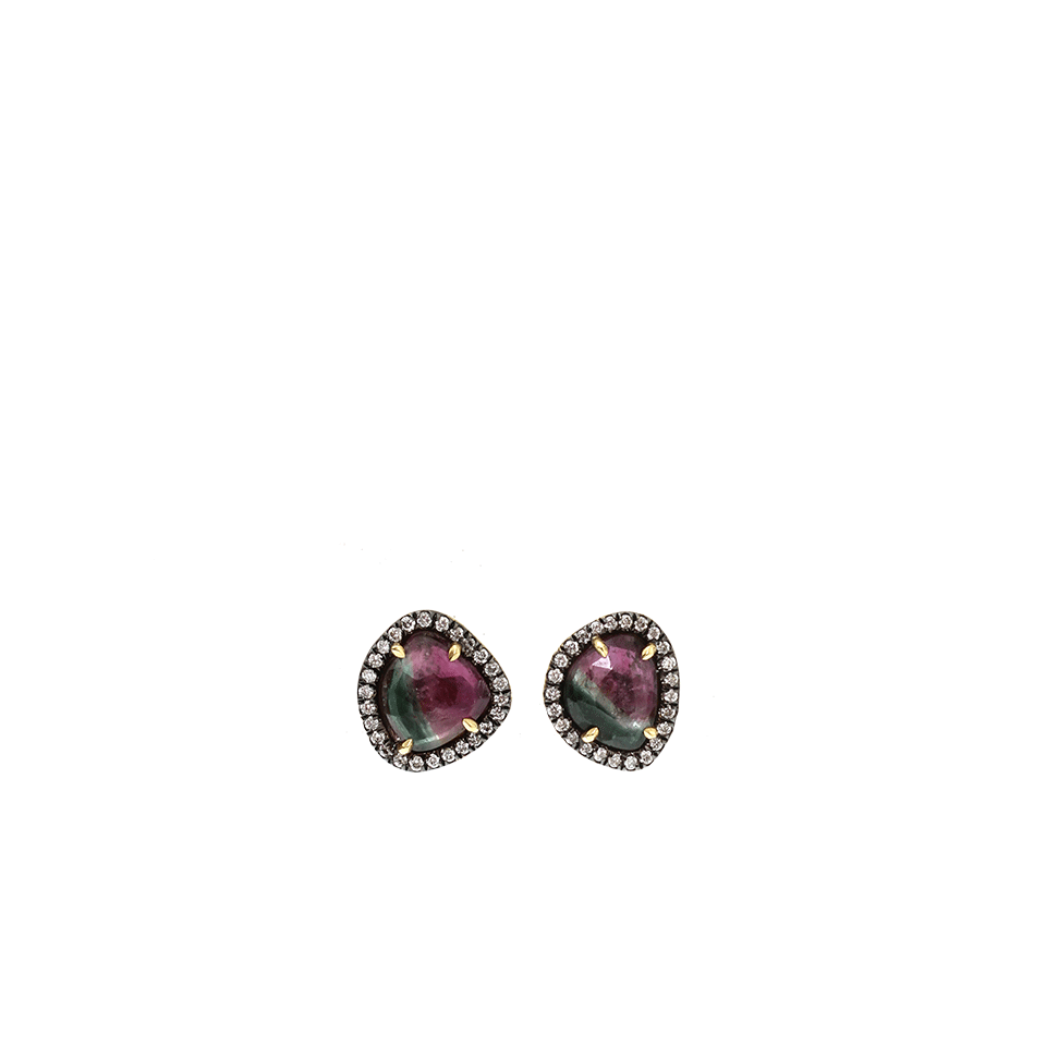 JEMMA WYNNE-Tourmaline Stud Earrings-YELLOW GOLD