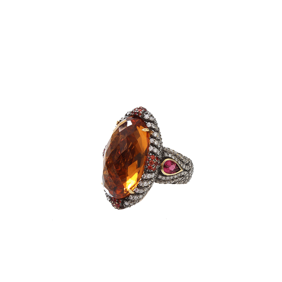 JEMMA WYNNE-Oval Madiera Citrine Ring-YELLOW GOLD