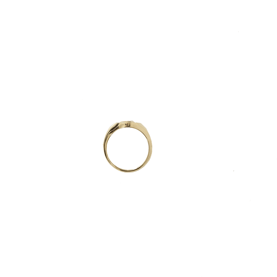 JEMMA WYNNE-Oval Diamond Signet Ring-YELLOW GOLD