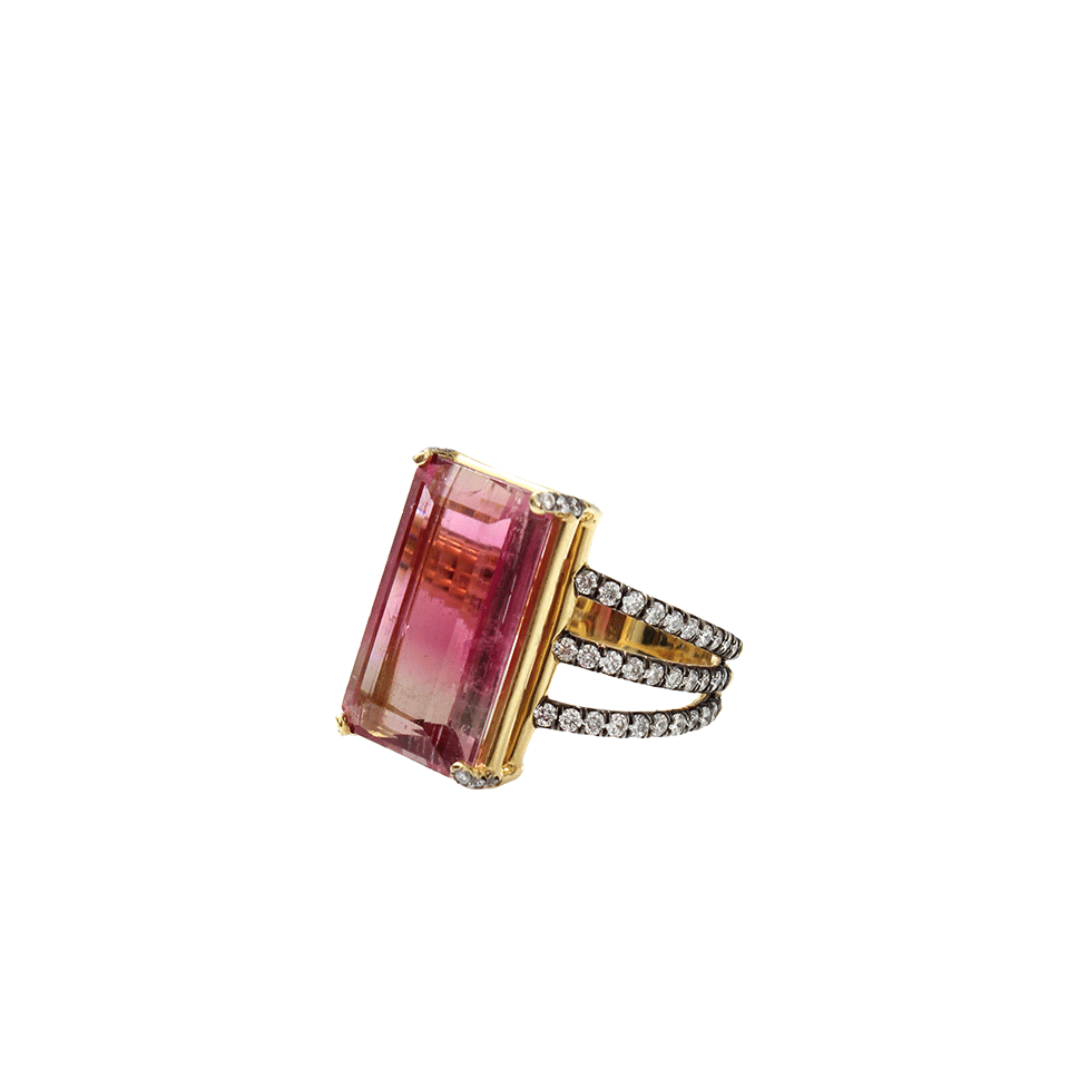 JEMMA WYNNE-Emerald Cut Tourmaline Ring-YELLOW GOLD